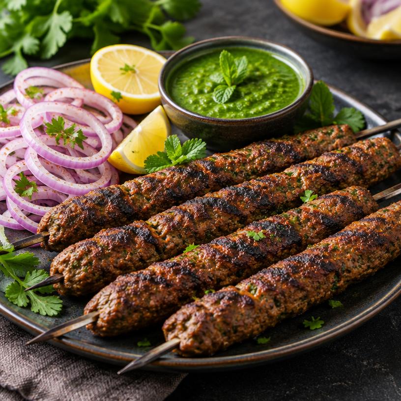 Seekh Kabab (3 Pcs + Roti)